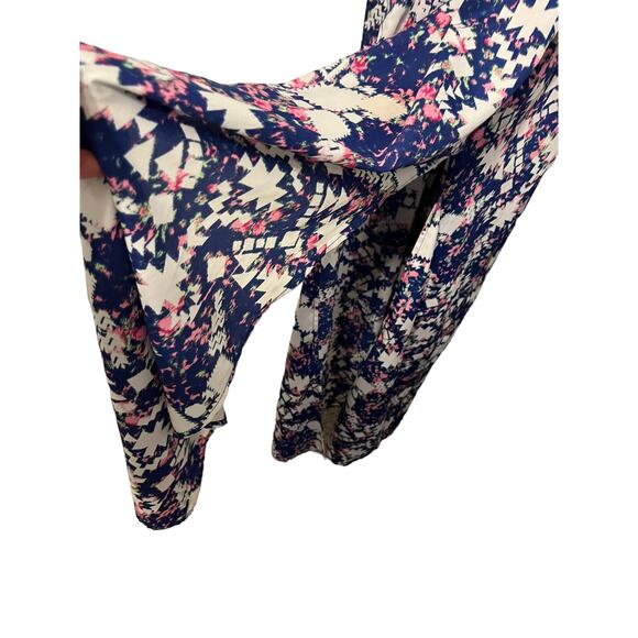 LOVE, FIRE SLEEVELESS SCOOP NECK DRESS, WOMENS, XL, BLUE PINK WHITE FLORAL - Picture 8 of 12